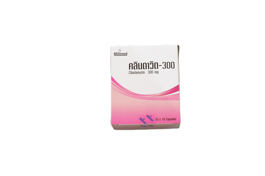 Clindamycin 300 mg/capsule 10 แผง รวม 100 เม็ด