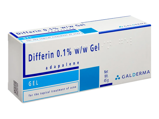 Adapalene gel 0.1% 15 G ลดสิว